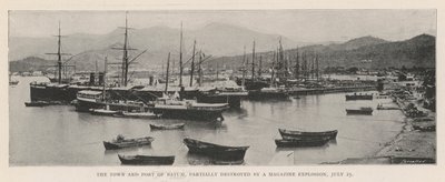 La città e il porto di Batum, parzialmente distrutti da un