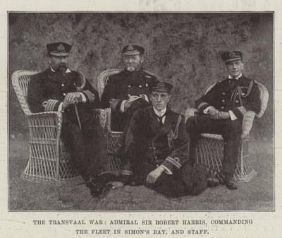 La Guerra del Transvaal, Ammiraglio Sir Robert Harris, comandante della Flotta a Simons Bay, e Staff da English Photographer