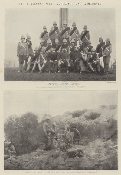 La guerra del Transvaal, ambulanza e armamenti da English Photographer