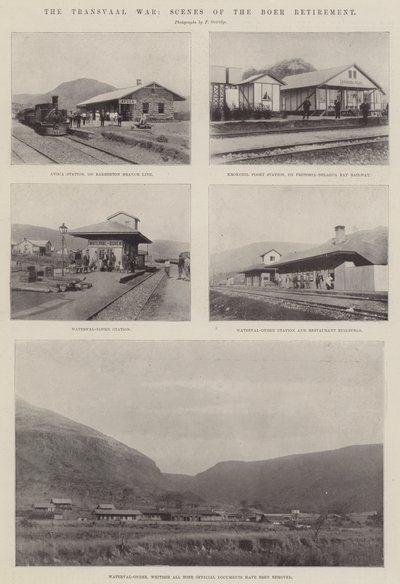 La guerra del Transvaal, scene del ritiro dei Boeri da English Photographer