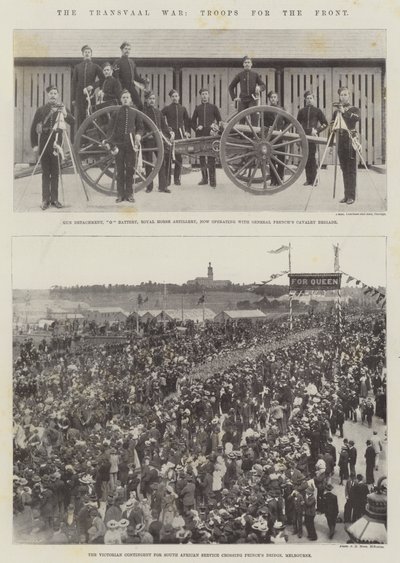 La guerra del Transvaal, truppe per il fronte da English Photographer