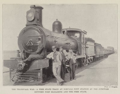 La Guerra del Transvaal, un Treno dello Stato Libero alla Stazione di Norvals Pont all
