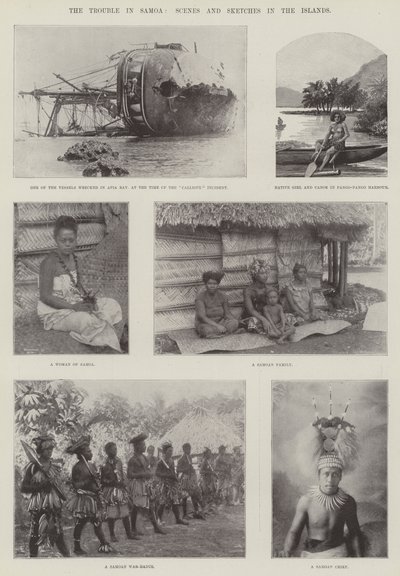 I problemi a Samoa, scene e schizzi nelle isole da English Photographer