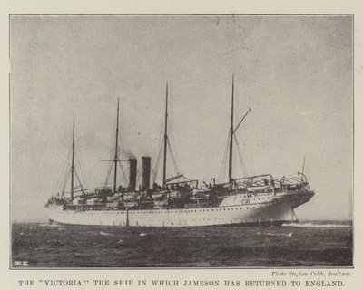 La Victoria, la nave con cui Jameson è tornato in Inghilterra da English Photographer