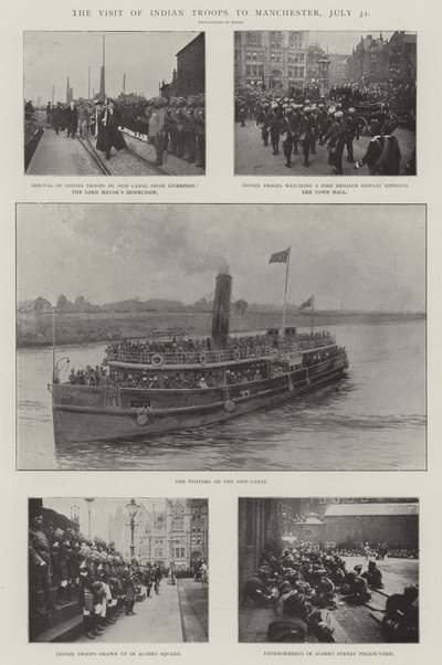 La visita delle truppe indiane a Manchester, 31 luglio da English Photographer