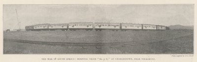 La guerra in Sudafrica, treno ospedale n. 3 H, a Charlestown, vicino a Volksrust da English Photographer
