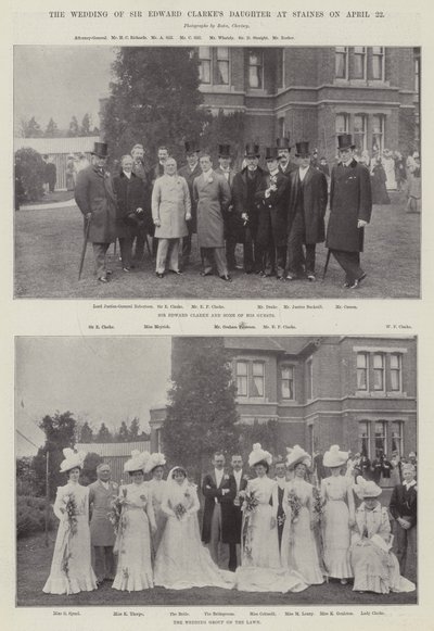 Il matrimonio della figlia di Sir Edward Clarke a Staines il 22 aprile da English Photographer
