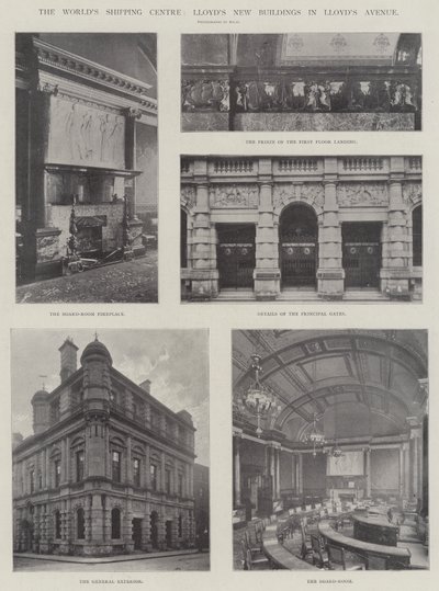 Il centro mondiale della navigazione, i nuovi edifici di Lloyds in Lloyds Avenue da English Photographer