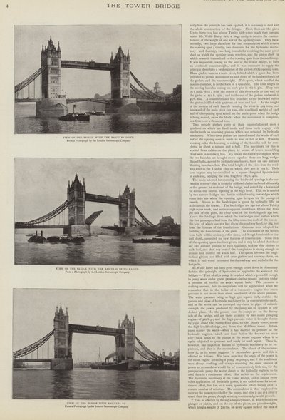 La costruzione del Tower Bridge, Londra da English Photographer