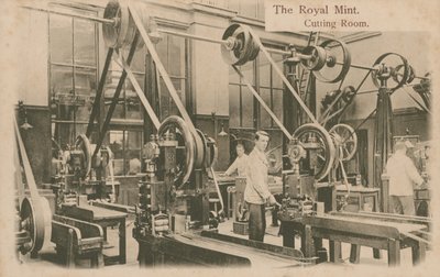 La sala di taglio della Royal Mint, Londra da English Photographer