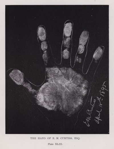 La mano di E M Curtiss da English Photographer