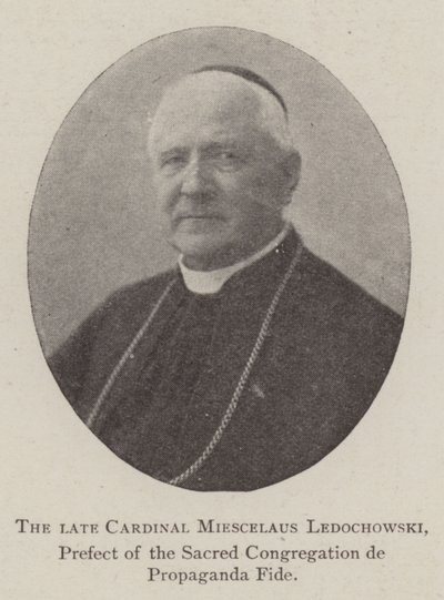 Il defunto cardinale Miescelaus Ledochowski, prefetto della Sacra Congregazione de Propaganda Fide da English Photographer