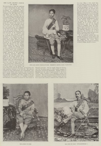 Il defunto Principe Ereditario del Siam da English Photographer
