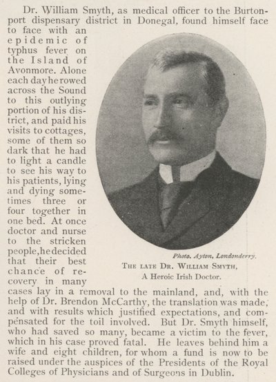 Il defunto Dottor William Smyth, un eroico medico irlandese da English Photographer