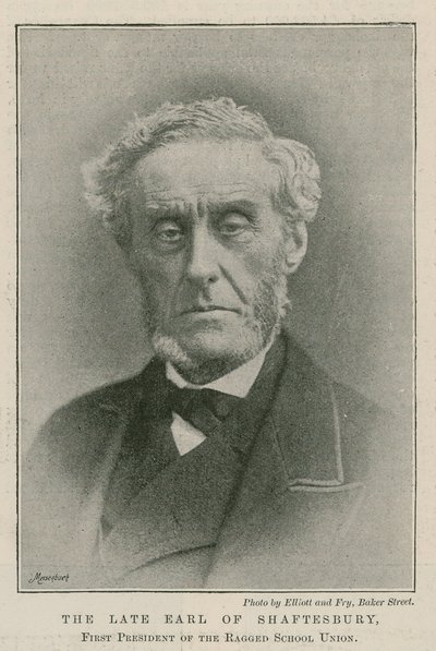 Il defunto Conte di Shaftesbury, primo Presidente della Ragged School Union da English Photographer