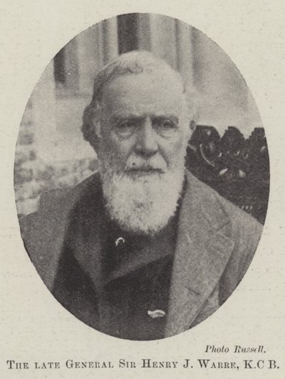 Il defunto generale Sir Henry J Warre, KCB da English Photographer