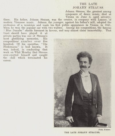 Il defunto Johann Strauss da English Photographer