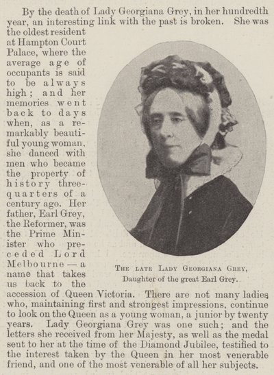 La defunta Lady Georgiana Grey, figlia del grande conte Grey da English Photographer