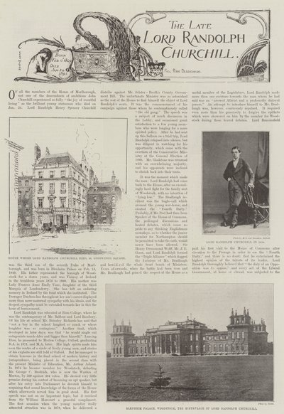 Il defunto Lord Randolph Churchill da English Photographer