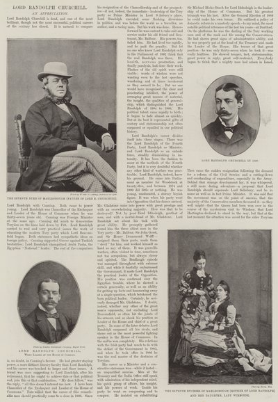 Il defunto Lord Randolph Churchill da English Photographer