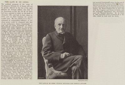 Il defunto M de Giers, Ministro degli Esteri russo da English Photographer