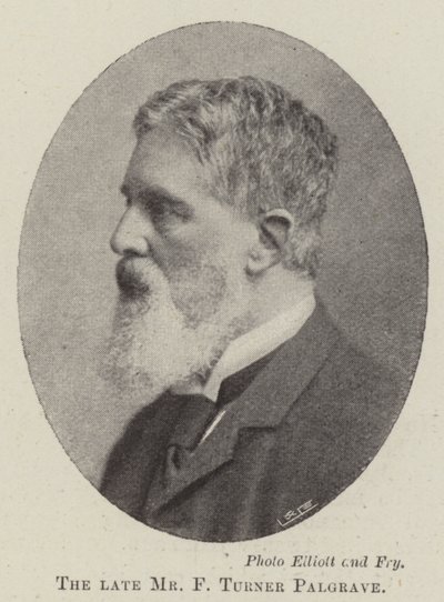 Il defunto Signor F Turner Palgrave da English Photographer