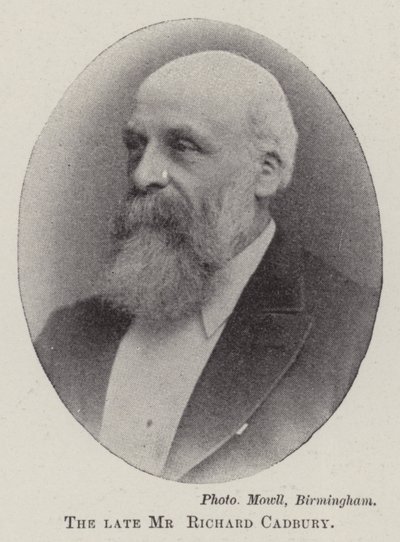 Il defunto Mr Richard Cadbury da English Photographer