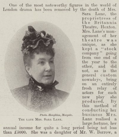 La defunta Mrs Sara Lane da English Photographer
