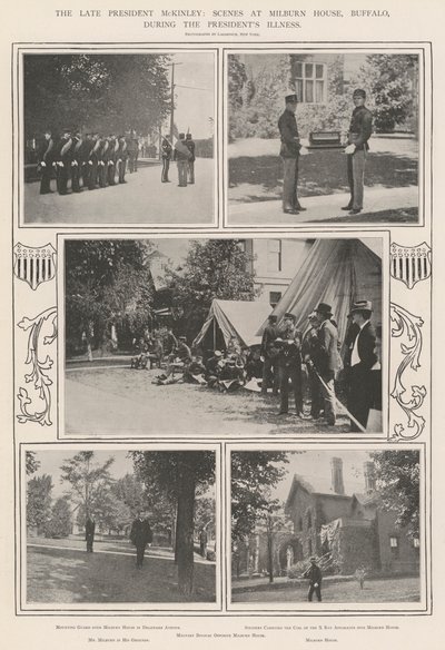 Il defunto Presidente McKinley, scene alla Milburn House, Buffalo, durante la malattia del Presidente da English Photographer