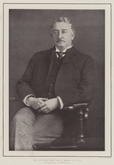 Il Defunto Onorevole Cecil J Rhodes, PC, DCL da English Photographer