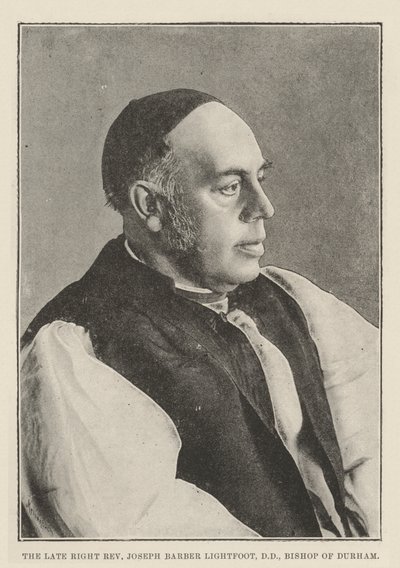 Il defunto reverendo Joseph Barber Lightfoot, DD, vescovo di Durham da English Photographer
