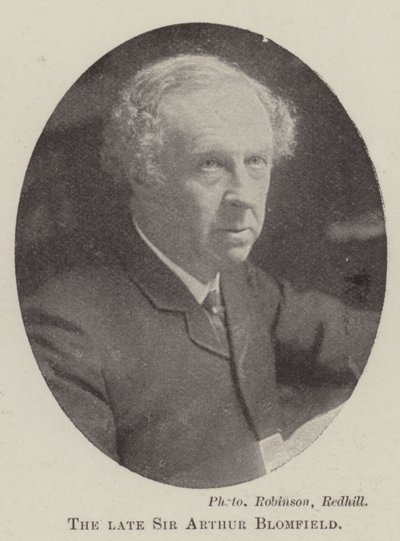 Il defunto Sir Arthur Blomfield da English Photographer