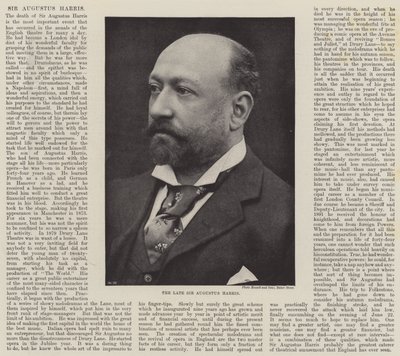 Il defunto Sir Augustus Harris da English Photographer