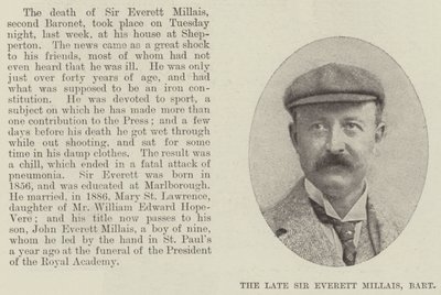 Il defunto Sir Everett Millais, Barone da English Photographer