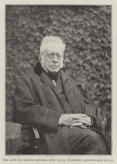 Il defunto Sir George Biddell Airy, ex astronomo reale da English Photographer