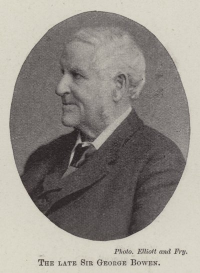 Il defunto Sir George Bowen da English Photographer