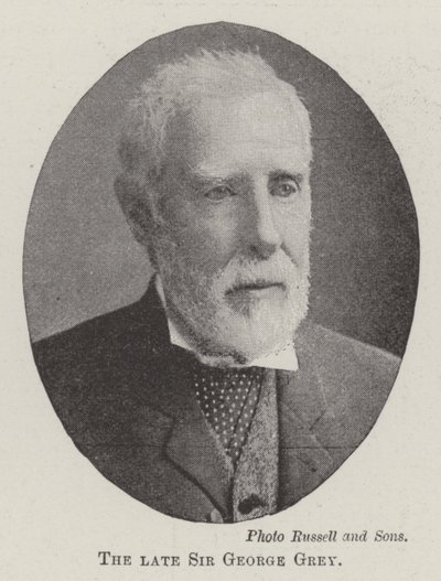 Il defunto Sir George Grey da English Photographer