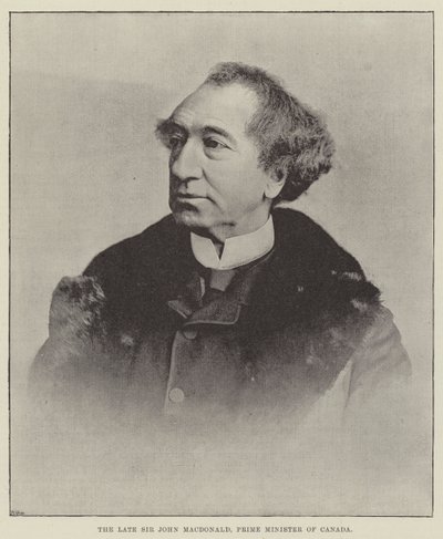Il defunto Sir John Macdonald, Primo Ministro del Canada da English Photographer
