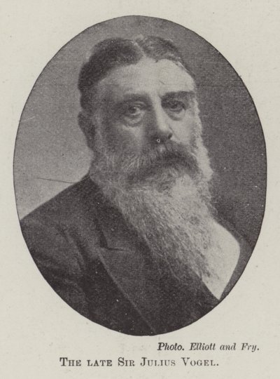 Il defunto Sir Julius Vogel da English Photographer