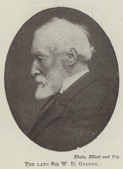 Il defunto Sir W D Geddes da English Photographer