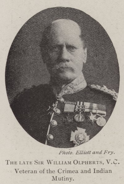 Il defunto Sir William Olpherts, VC, veterano della Crimea e della rivolta indiana da English Photographer