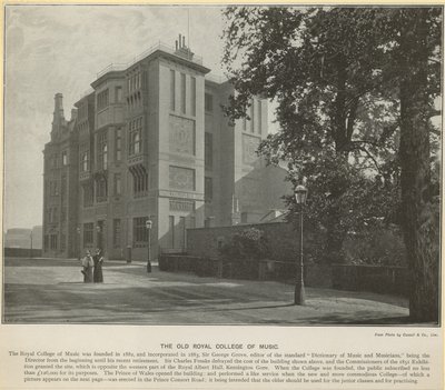 Il vecchio Royal College of Music da English Photographer