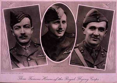 Tre famosi eroi del Royal Flying Corps, per 