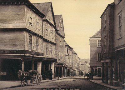 Totnes, vecchie case in High Street da English Photographer