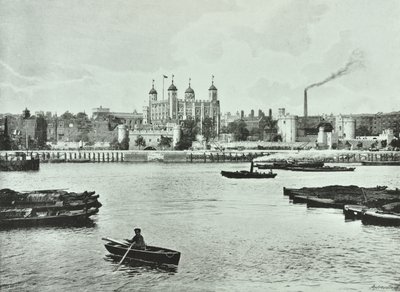 Torre di Londra, Tower Hill: dal fiume, 1895 da English Photographer