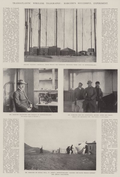 Telegrafia senza fili transatlantica, esperimento riuscito di Marconi da English Photographer