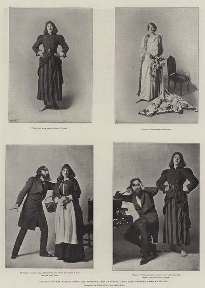 Trilby sul Palcoscenico Inglese, Mr Beerbohm Tree come Svengali e Miss Dorothea Baird come Trilby da English Photographer