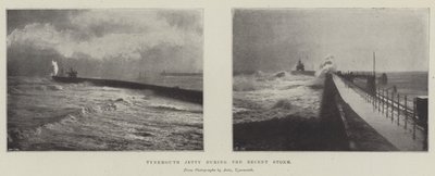 Molo di Tynemouth durante la recente tempesta da English Photographer