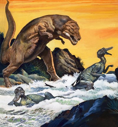 Tyrannosaurus Rex, da "Alla ricerca dei dinosauri". da English Photographer