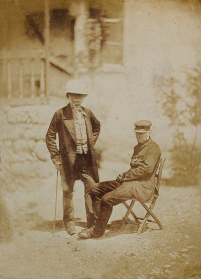Visconte Gough e Generale Sir W. Codrington al quartier generale di Sebastopoli (foto seppia) da English Photographer